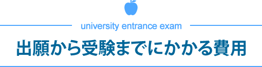 出願から受験までにかかる費用